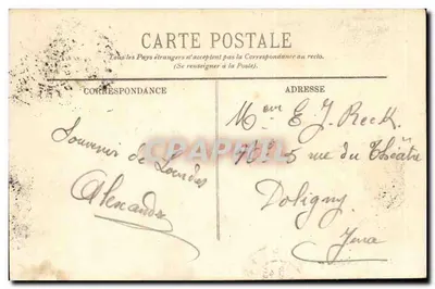 LOURDES — Zieken en draagbare patiënten in de Hof van het ziekenhuis — LL. Magasins de l'Alliance Catholique à Lourdes — Achterkant