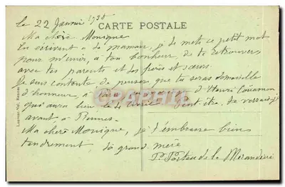 Rennes - Quai Dugny Trouin e a Vilaine — n° 4464 — Verso