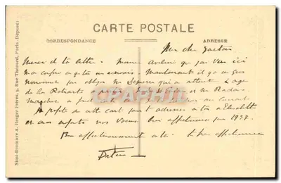 Nogent-le-Rotrou - Rue St-Laurent - Entrada del Colegio, casa del siglo XV — Reverso