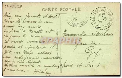 Le Chambon — Vista geral e o Lago — Editor L'Auvergne Pittoresque, n° 3371 — Verso
