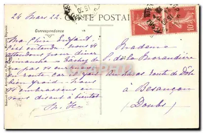 Zamek Madeleine — Chevreuse (S.-et-O.) — rzeźbiony przez J.G. Wille, ukończony przez W. Gutenberg, gr. XVIII wieku — kolekcja Paul Allorge — seria R c 2 — Rewers