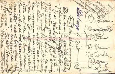 Widok jeziora w Béthune — wydawca Brunner & Cie, seria N° 209 — Rewers