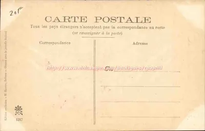 科拉演奏者 — 奥尔良1905年博览会 — 在黑村 — 出版商M. Marro 奥尔良 编号1287 — 背面