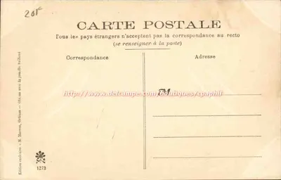 Expositie van Orléans 1905 — In de Tuinen — M. Marcon, Orléans, n°1273 — Achterkant
