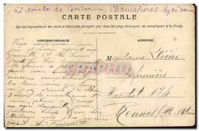 Visão do grupo dos hotéis de Royat e de Clermont-Ferrand — do tríptico do "Paradis" — Chocolat de Royat, N°19 — Verso