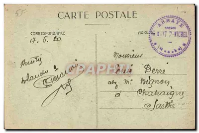 Mont-Saint-Michel — Ogólny widok i obrzeża Zamek — J.P. nr 30 — Rewers