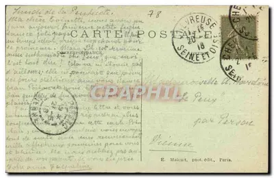 Chevreuse - Ruiny zamku Madeleine - Wieża Okrągła - E.M. — Rewers