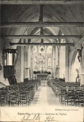 Égreville (S.-et-M.) — Interior da Igreja — Editor Georges Chabert
