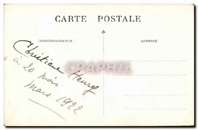 Niña pequeña con cesto — estudio — Tarjeta postal — Reverso