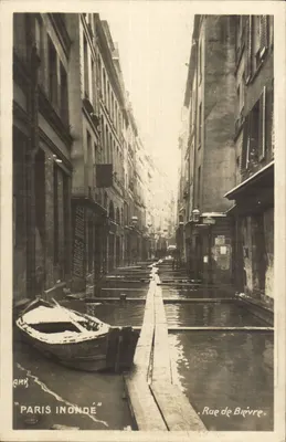 Paris inondado — Rue de Bièvre — editor AMK
