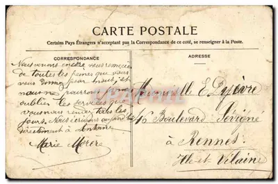 Notre-Dame-du-Marsan — estátua em um quadro arquitetônico decorado — Fauré e seus filhos, fotógrafo-editor, St-Girons e Foix (Ariège) — Verso