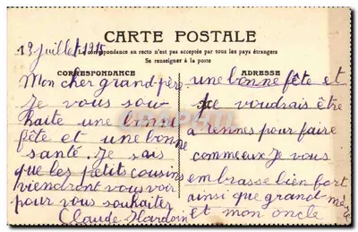 Le Crapouillaud — scena walki z armatą — wydawca Leven & Lémonier, nr 18 — Rewers