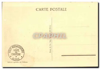 Haut-Kœnigsbourg — widok z lotu ptaka — Wydanie specjalne z Château — Rewers