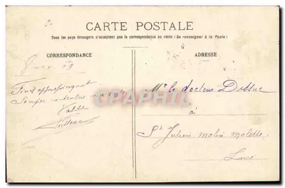 Dirigível LA FUITE — Paris — E. A. PARIS (Modèle déposé, N° 14891) — Verso