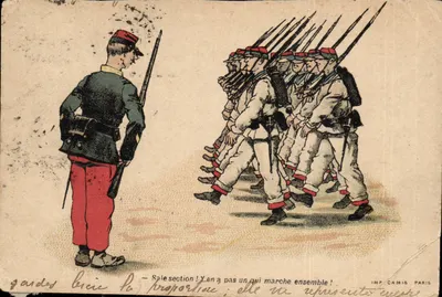 Soldados da Guarda Nacional — Seção de Sale! Não há um que marche juntos! — IMP. CAMIS PARIS