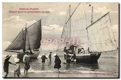 Berck-Plage — Отъезд на прогулку по морю — Коллекция и снимок Léon, Фото-Изд.
