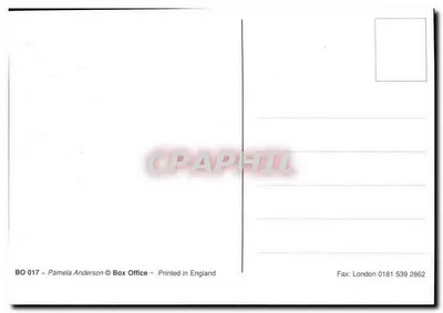 Pamela Anderson — plaża — Box Office, nr BO 017 — Rewers