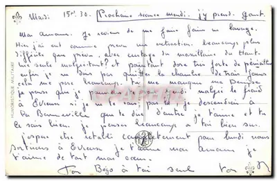 Soldat et femme dans un Jeep militaire — Rose Caille, n° 15730 — Verso