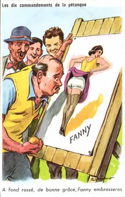 Les dix commandements de la pétanque — caricature humoristique — Paul Gondry