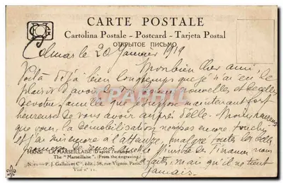 A Marselhesa — Gravura por Hansi — P. J. Gallais et C°, n° 41 — Verso