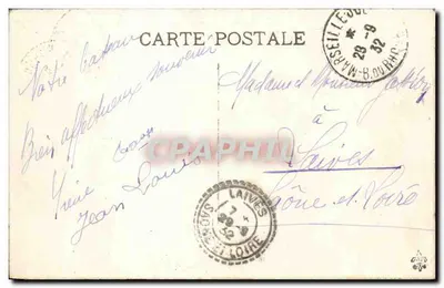 SS TIMGAD — 大西洋轮船公司远洋轮在巨浪中 — H. Grimaud 出版 — 背面