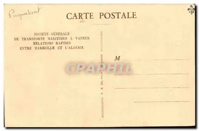 Paquebot "Gr-Gal-LAFERRIÈRE" — S.G.T.M. — Société Générale de Transports Maritimes à Vapeur — Reverso