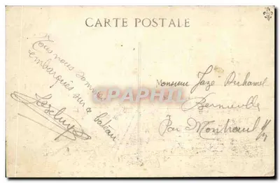 MARSEILLE - Embarkement des Troupes à bord du « DOUKKALA » Courrier du Maroc — Verso