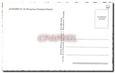 Jamaica — Navio da Cie de Navigation Chargeurs Réunis — Sociedade da Liberação, Marselha — Verso