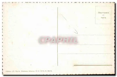 Zeegezicht met zeilschepen — Italiaanse editie — n° 206 — Achterkant
