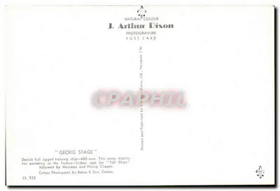 Statek żaglowy — "Georg Stage" — J. Arthur Dixon, SS.935 — Rewers