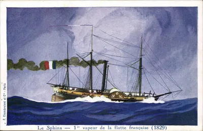 O Esfinge — 1ª vapor da frota francesa (1829) — F. Chambrelent et Cie - Paris