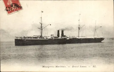 Navio das Messageries Maritimes — Ernest Simons — Editor EL