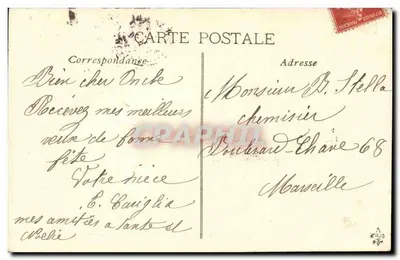 Navio das Messageries Maritimes — Ernest Simons — Editor EL — Verso