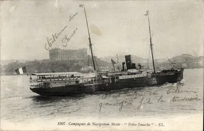 Castelo d'If — Navio "Félix-Touache" — Companhia de Navegação Mista