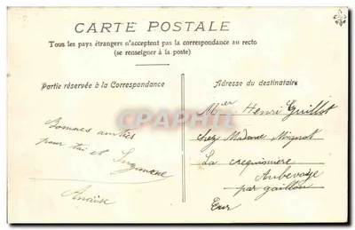Le Havre — Transatlantiques « La Gascogne » et « La France » dans le Port — Éditeur non identifié, n° 21 — Verso