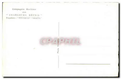 Powieź BRAZZA — Compagnie Maritime des Chargeurs Réunis — Foto Prawdziwa — Rewers