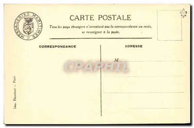 O paquebote "Eridan" — Messageries Maritimes — editor não visível — Verso
