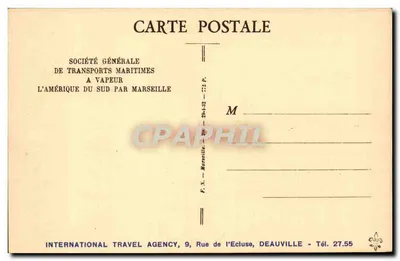 Paquebot "CAMPANA" — S.G.T.M. — Société Générale de Transports Maritimes — Rewers