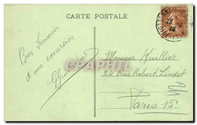 St-Nazaire — O Transatlântico "Pérou" — Edição de B. Joubier, St-Nazaire — Verso