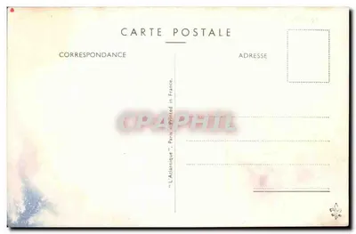 Statek pasażerski "Normandie" — Ciepła Linia Transatlantycka · French Line — wydawca L'Atlantique, Paryż — Rewers