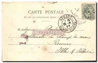 Angers - Wieże zamku i jego fosy, strona zachodnia — Kolekcja G. I. D. de Nantes, nr 18 — Rewers