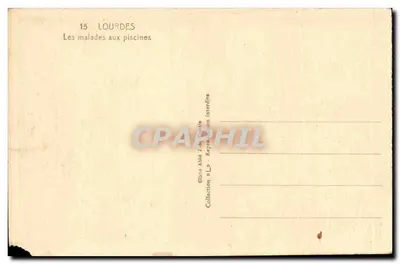 Lourdes — Doentes nas piscinas — Coleção do Padre Jean Gatinia — Verso