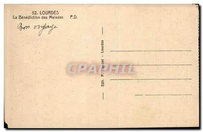 Lourdes — Benedyktura Chorych — Wyd. P. Dujacet - Lourdes — Rewers