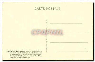 Karl VIII — Król Francji — Braun & Cie, Paryż — Rewers