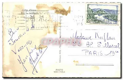 Kasyno w Hyères — Côte d'Azur — Wydawnictwo ARIS — Rewers
