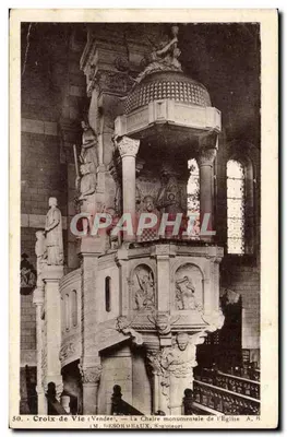 Croix-de-Vie (Vendée) — A Cátedra Monumental da Igreja — M. LéSORBEAUX, Sainte-Énigme