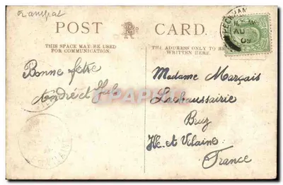 General Post Office, St. Martin's Le Grand — widok architektoniczny — nieznany wydawca — Rewers