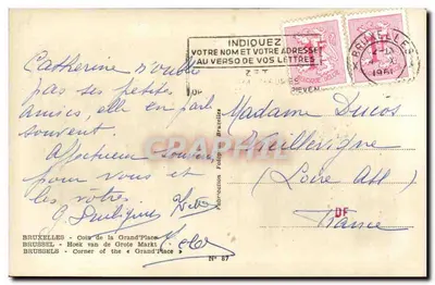 ब्रुसेल्स - ग्रैंड प्लेस के कोने - फोटोप्रोडक्शन ब्रुसेल्स द्वारा निर्मित - संख्या 87 — पीछे