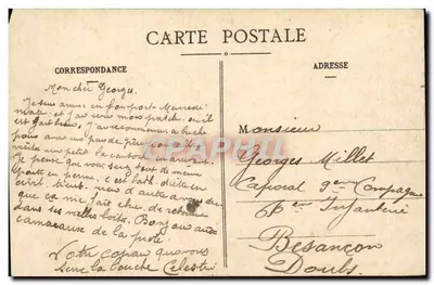 Morez (Jura) - Hotel de Ville — Ch. Paget, livreiro, em Morez (Jura) — Verso