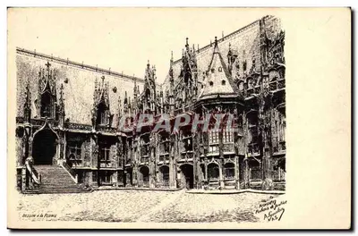 Palácio de Justiça — Rouen — Desenho à Lápis, A. Goubling, n° 457